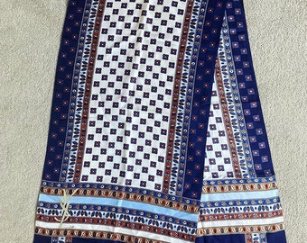 1970s YSL Blue Scarf