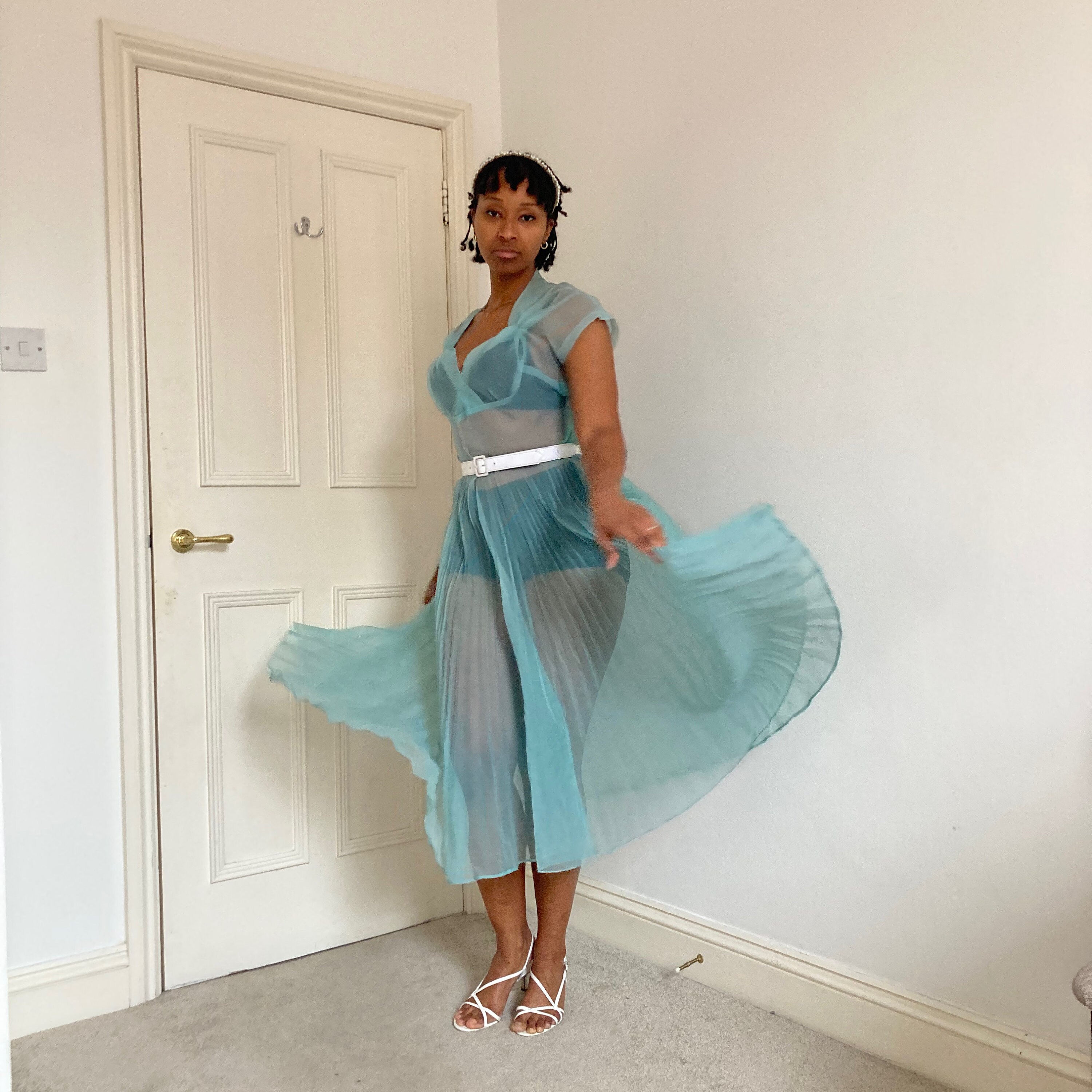 Sheer clearance nylon dress