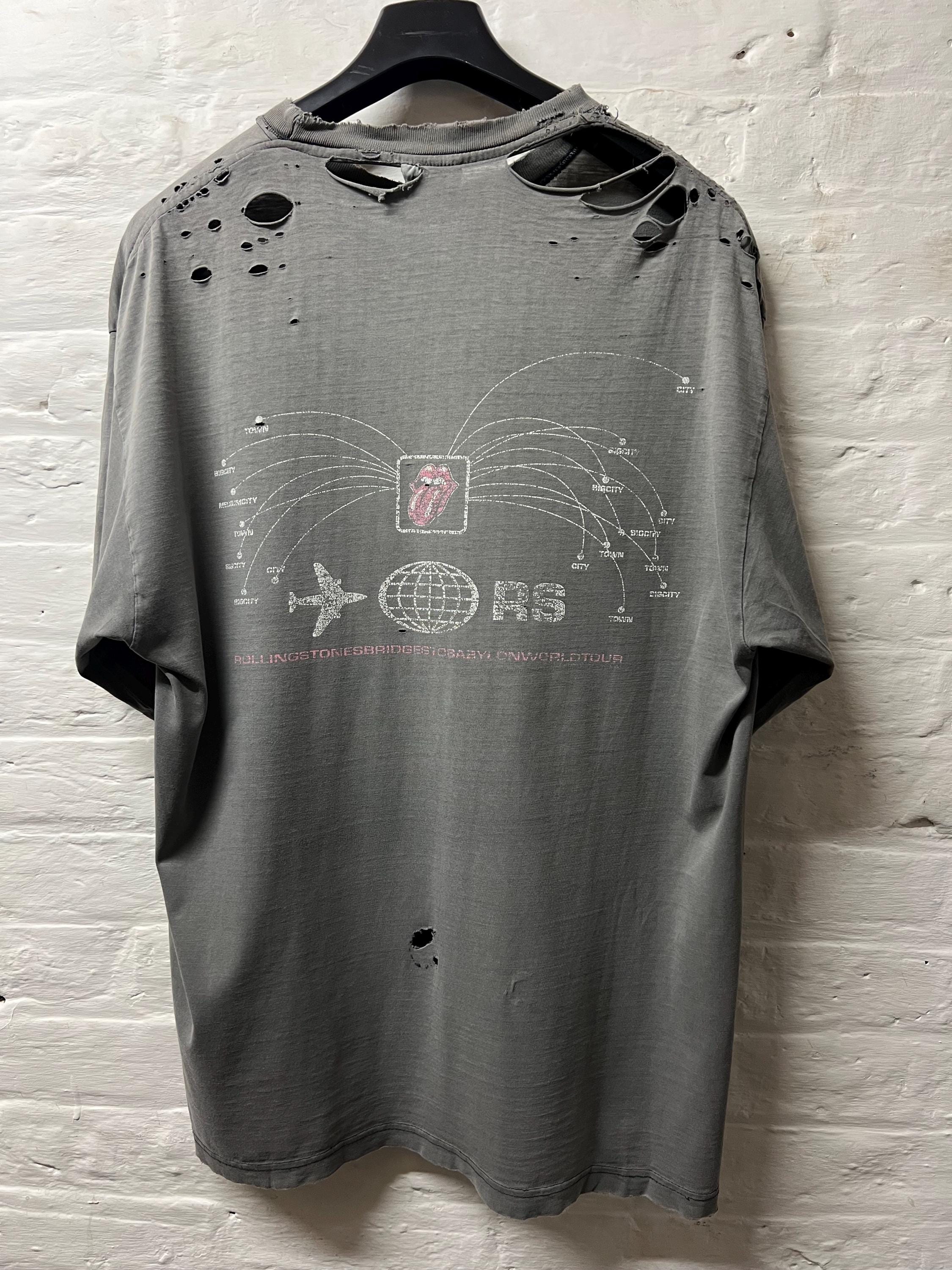 The Rolling Stones Band T-shirt, Men's M size cotton Charcoal Vintage Second Hand