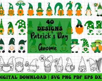St Patrick's Day Gnome SVG, Laser Cut Files (Digital Download)