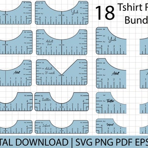 T-shirt Ruler, Alignment Tool, Shirt Placement Guide, Printable PDF,  Placement Ruler, Alignment Guide, Shirt Placement, Digital Download 