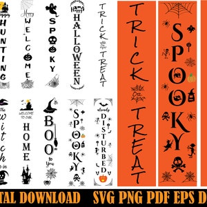 Halloween Porch Sign SVG Bundle, Halloween Porch Signs svg, Halloween tall door sign svg, Halloween welcome sign svg,halloween svg ,fall svg zdjęcie 2