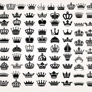 König Krone SVG, König Krone SVG, Königin Krone SVG, Prinzessin Tiara SVG, Datei für Cricut, für Silhouette, geschnittene Datei, Dxf, Png, SVG Bild 2