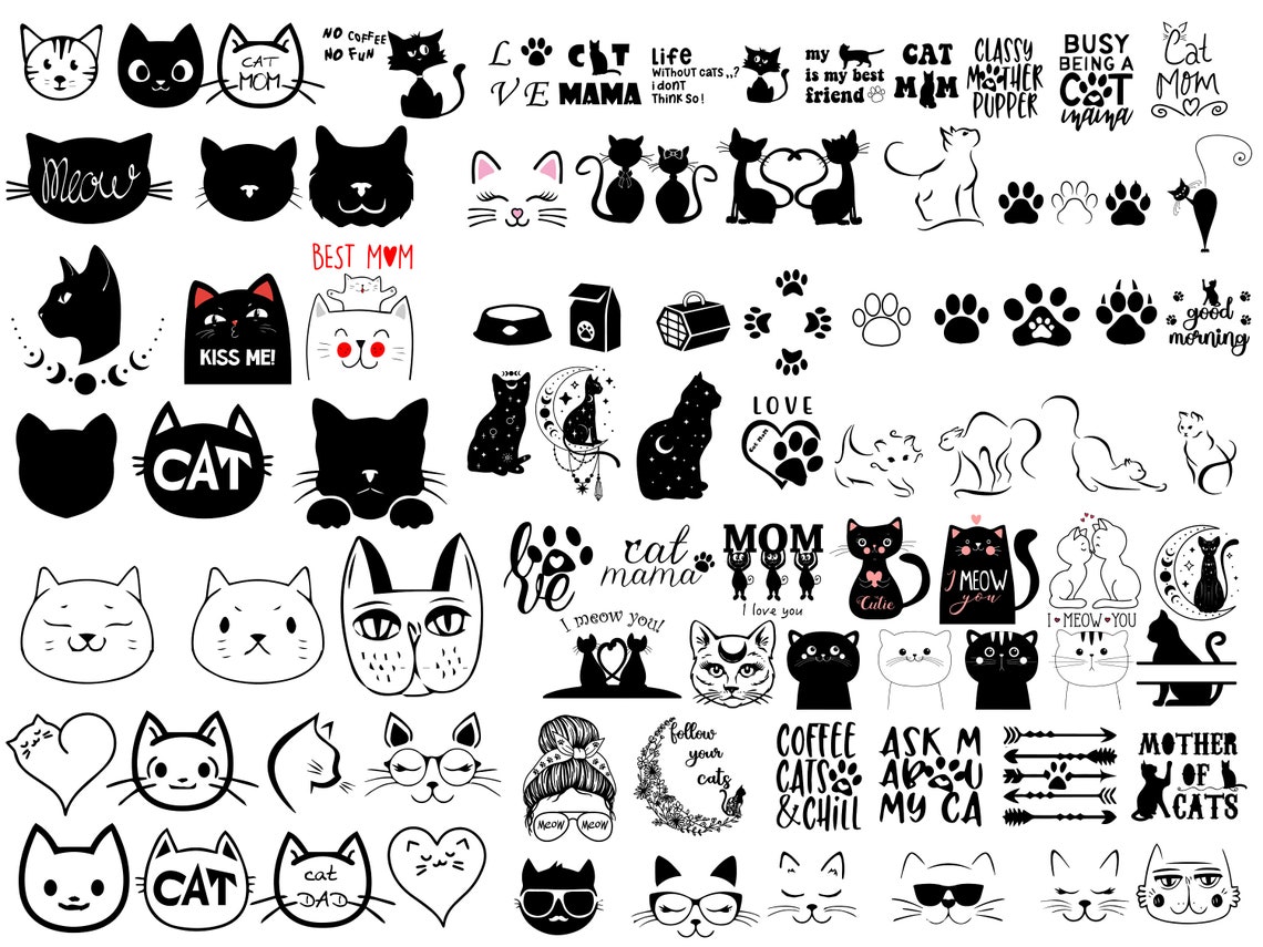 Cat SVG Bundle Cat Quotes SVG Mom SVG Cat Funny Quotes Mom - Etsy Canada