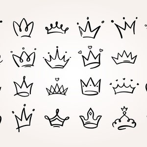 König Krone SVG, König Krone SVG, Königin Krone SVG, Prinzessin Tiara SVG, Datei für Cricut, für Silhouette, geschnittene Datei, Dxf, Png, SVG Bild 4