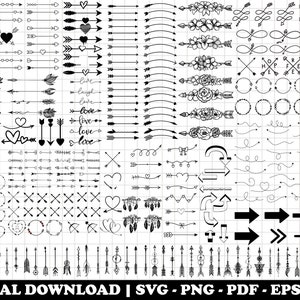 Pfeile SVG Bundle, Bogenschießen Pfeile SVG Bundle, Pfeil SVG, Bogen svg, Handgezeichnete Pfeile svg, Schnittdateien für Cricut, Pfeil Clipart, Silhouette