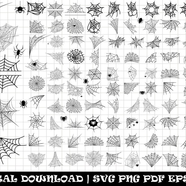 Spinnennetz SVG Bundle, Spinnennetz PNG Bundle, Spinnennetz Clipart, Halloween SVG schneiden Dateien für Cricut, Spinnennetz Silhouette, Spinnennetz SVG.