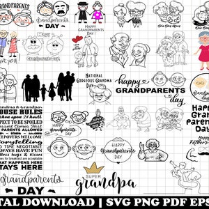Happy Grandparent's Day svg png , grootouders geschenken svg, opa oma png, grootouders dag afdrukbaar, grappige opa , moederdag svg