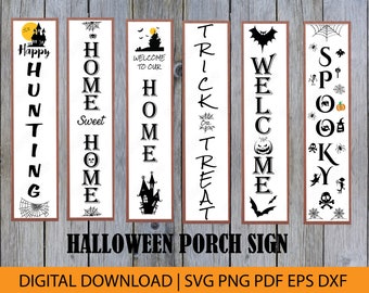 Halloween Porch Sign SVG Bundle, Halloween Porch Signs svg, Halloween tall door sign svg, Halloween welcome sign svg,halloween svg ,fall svg