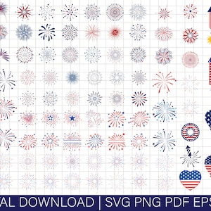 4th Of July Svg Bundle Fireworks Svg & Png, 4th of July Fireworks, USA fireworks, Firecracker SVG, fireworks clipart PNG files