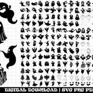 Geist SVG-Bundle - Geist PNG-Bundle - Geist Clipart - Geist SVG-Schnittdateien für Cricut - Geist Silhouette - Halloween-Geist Svg-Png-Dateien