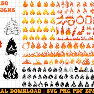 Fire SVG Bundle, Fire ClipArt, Fire Svg Files, Fire Flames Svg, Flames Frame Svg, Fire Frame Svg, Fire Png , FIRE SVG , fire eps