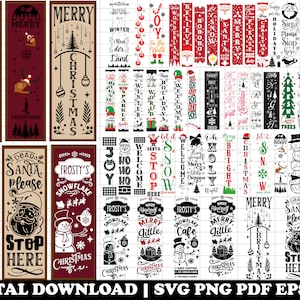 Christmas Porch Sign svg Bundle, Christmas Porch sign svg, Merry Christmas svg , Welcome sign svg, Christmas vertical sign svg , winter svg