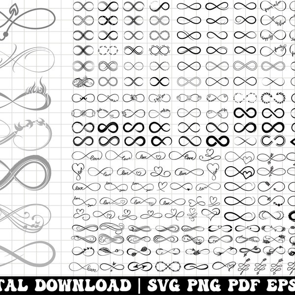 NFINITY SVG BUNDLE, Infinity Svg, Infinity Clipart, Infinity Cut Files For Cricut, Infinity Symbol Svg, Infinity Symbol Png