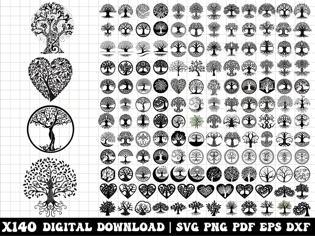 Tree of Life Svg, Tree of Life Clipart, Tree of Life Svg Cut Files for ...