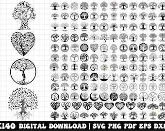 Albero della vita Svg, Clipart albero della vita, Albero della vita Svg taglia file per Cricut, Albero celtico della vita svg, Riunione di famiglia SVG