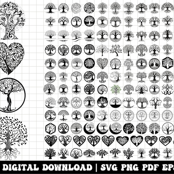 Arbre de vie Svg, Clipart arbre de vie, arbre de vie Svg coupe des fichiers pour Cricut, arbre de vie celtique svg, SVG de réunion de famille