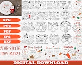 Dear Santa Tray SVG Bundle, Christmas SVG, Santa Tray SVG, Santa Plate svg, Santa Milk Cookies svg, Cookies for Santa svg, carrot svg Cricut