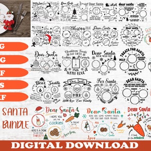Lieber Weihnachtsmann Tablett SVG Bundle, Weihnachten SVG, Weihnachtsmann Tablett SVG, Weihnachtsmann Platte svg, Weihnachtsmilchkekse svg, Kekse für Weihnachtsmann svg, Karotte svg Cricut