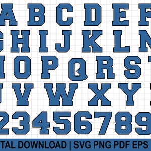 Varsity Font Svg, Block Font Svg, College font, University font, Varsity Letters, Baseball font SVG,Distressed Varsity letters, Sports fon