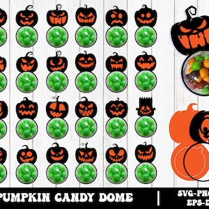 Halloween Candy Dome SVG bundel, Halloween Candy houder SVG, pompoen Candy Dome SVG, chocolade houder SVG, partij gunst, Trick or Treat geschenken