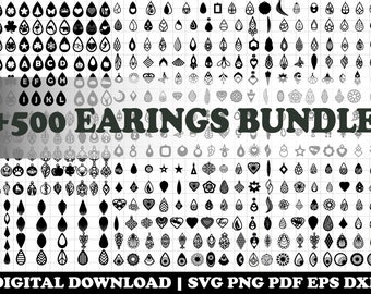 Earring SVG MEGA Bundle, Earring Cut Patterns, Cricut Files (Digital File)