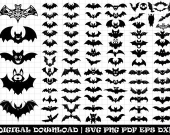 Bat SVG Bundle, Halloween Bat SVG, Bat, Halloween, Night Bat SVG, Png, Svg Files for Cricut, Silhouette, Cricut, Halloween svg