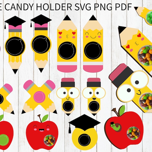 Cute candy holder dome svg, candy dome crayon candy holder Svg, Kindergarten Svg, Teacher appreciation, Teacher Gift, cute pencil candy Dome