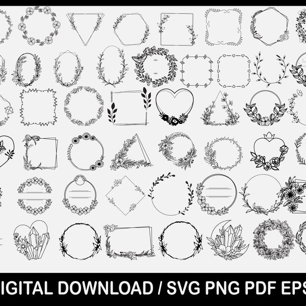 laurel wreath bundle svg, laurel wreath svg, laurel wreath png, laurel wreath clipart, laurel circle svg, Cricut files, wreath svg