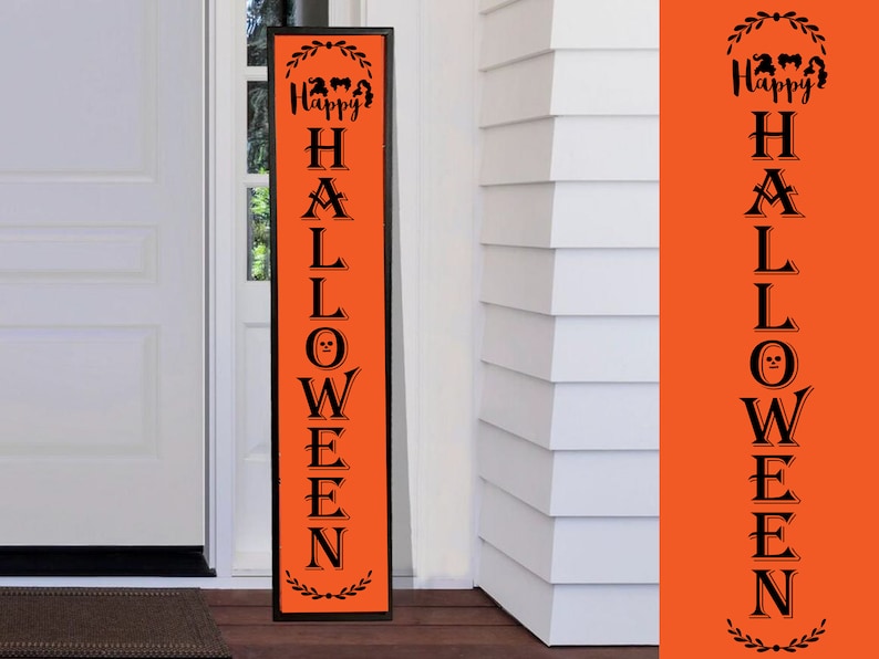 Halloween Porch Sign SVG Bundle, Halloween Porch Signs svg, Halloween tall door sign svg, Halloween welcome sign svg,halloween svg ,fall svg zdjęcie 3