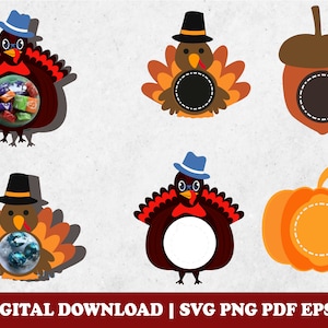Turkey Candy Dome SVG, Candy Ornaments SVG, Thanksgiving Party Favor, Fall Gift, Turkey Candy Holder, Paper Ornament, Cricut, Silhouette