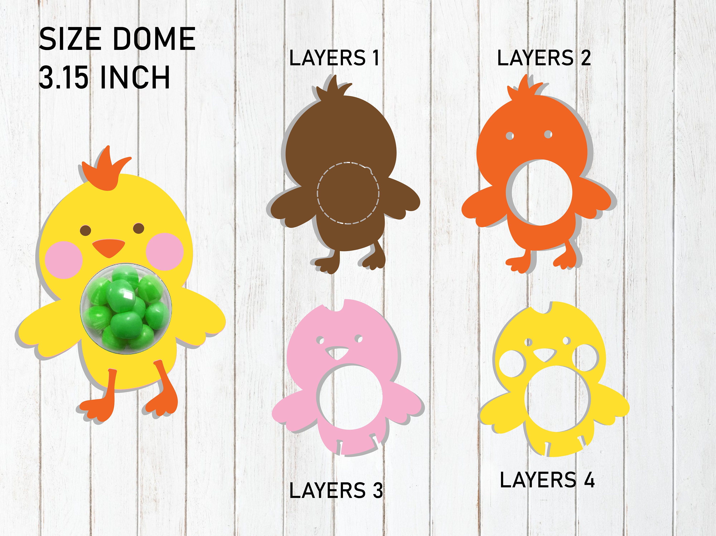 Easter Candy Dome SVG Bundle, Bunny Chocolate Holder (digital Download ...