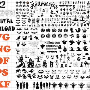 Halloween SVG Bundle, Halloween Character SVG Pack , Halloween Svg Files pour Cricut, Halloween Svg Cut Files, Halloween Clipart , pumpkin