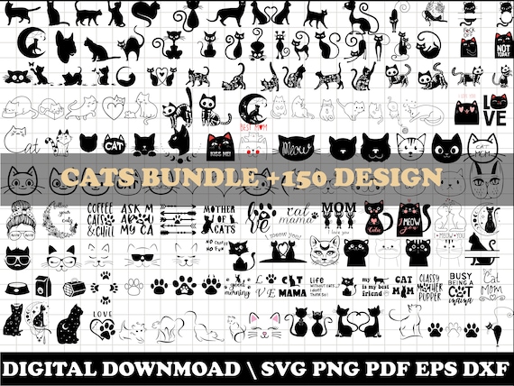 Cat SVG Bundle, Cat Quotes SVG, Mom SVG, Cat Funny Quotes, Mom Life Png, Pet Svg, Cat Lover Svg, Kitten Svg, Svg Cut Files