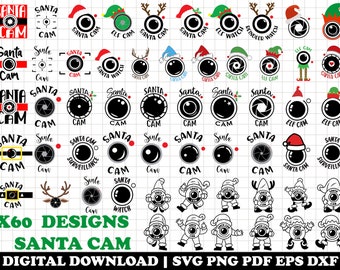 Santa Cam Svg Bundle, Santa Cam Svg, Elf Cam Svg, Reindeer Cam Svg, Santa Cam Surveillance Svg, Santa Watch Svg, Santa Elf Cam Svg