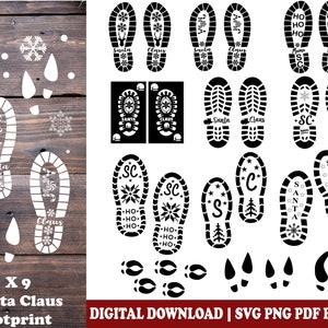 Christmas Stencils For Painting Santa Footprints For Floor - Temu