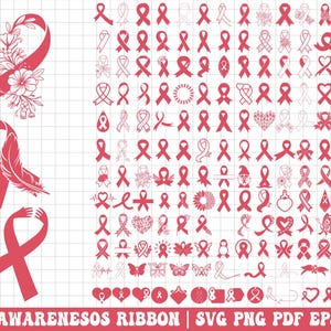 Bewustzijn lint Svg, lint Vector, kanker bewustzijn lint Png, roze kanker lint Svg, borstkanker Svg, bewustzijn lint Svg bundel