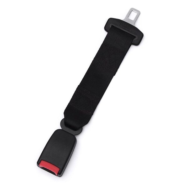 UK Car Seat Belt Extender Safety Buckle Clip Universal Adjustable - BLACK  E4 Certified