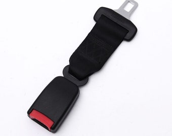 UK Car Seat Belt Extender Safety Buckle Clip Universal Adjustable - BLACK  E4 Certified