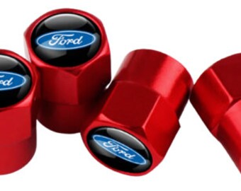 FORD RED Reifenventilkappen - kostenloser Versand