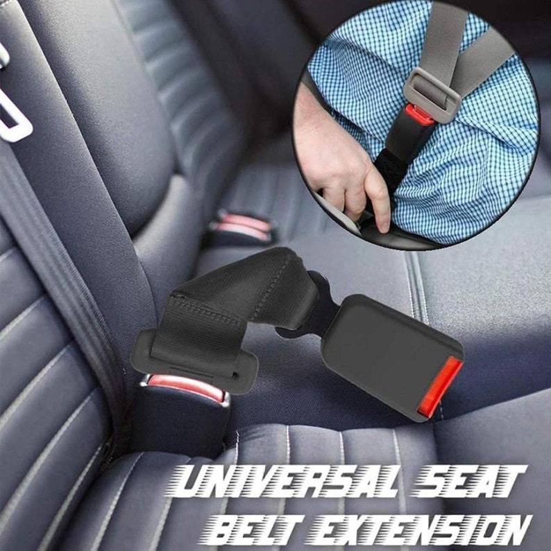 UK Car Seat Belt Extender Safety Buckle Clip Universal Adjustable BLACK 36CM FREE P&P Etsy UK