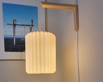 Drum sconce - wall lamp, origami paper pendant, modern, pleated, geometric lighting, bed side light, japandi, Scandinavian, minimalistic