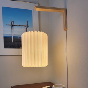 Drum sconce - wall lamp, origami paper pendant, modern, pleated, geometric lighting, bed side light, japandi, Scandinavian, minimalistic