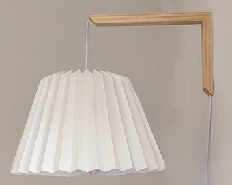 Empire Pleated hanging lamp -  sconces Cone, Modern wall lamp, lighting, minimalistic decor style, Origami Paper lampshade, japandi lamp