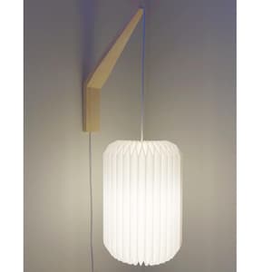 Long lantern wall wood sconce shade | Japandi Hanging Lampshade | Long Wall Light | Bedside lamp| Scandinavian Lighting | Origami lantern