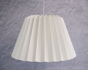 Empire Pleated lampshade - Cone, Modern hand made lighting, minimalistic decor style, Origami Paper lampshade, japandi lamp, celing shade.
