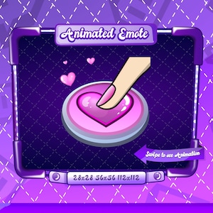 ANIMATED + STATIC EMOTE | Love Button, Animated love button Emote, Love Twitch Emote, Text Emote, Emote for Discord and Twitch Streamers