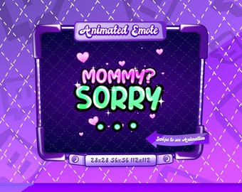 ANIMATED + STATIC EMOTE | Mommy sorry, Mommy Sorry emote, Animated Mommy Sorry Emote, Mommy sorry V1, Mommy Sorry Emote for Twitch Streamers