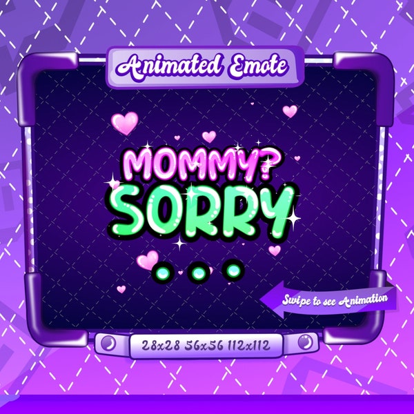 ANIMATED + STATIC EMOTE | Mommy sorry, Mommy Sorry emote, Animated Mommy Sorry Emote, Mommy sorry V1, Mommy Sorry Emote for Twitch Streamers