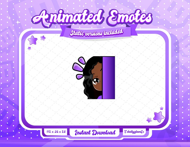 ANIMATED STATIC EMOTES Black Girl Emotes Animated Black Etsy